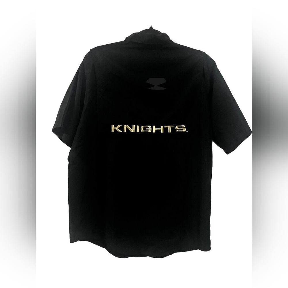 UCF Knights College Embroidered Lightweight S/S Breathable Button Up Top Sz Med